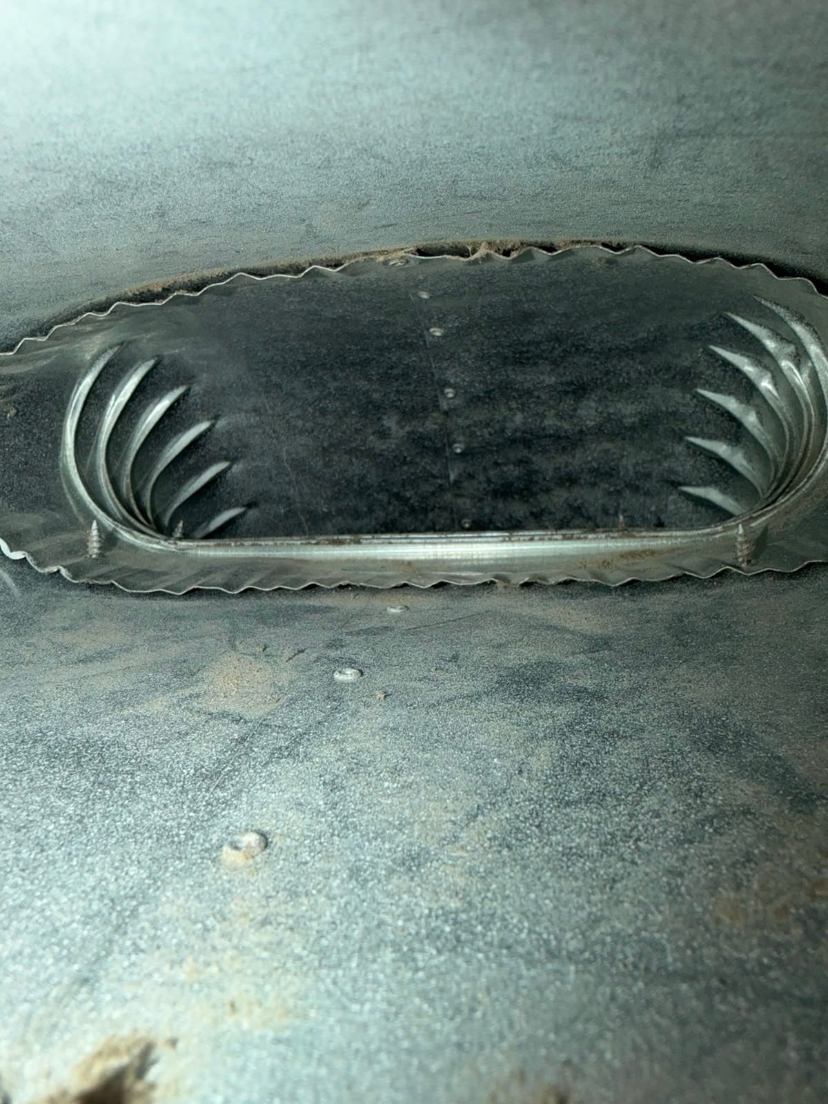 The same duct after AMG cleaning